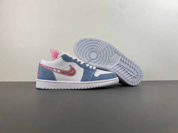 Air Jordan 1 Low SE Denim Sequin HQ2001-400