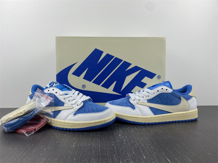 Travis Scott x Air Jordan 1 low Blue white CQ4277-212
