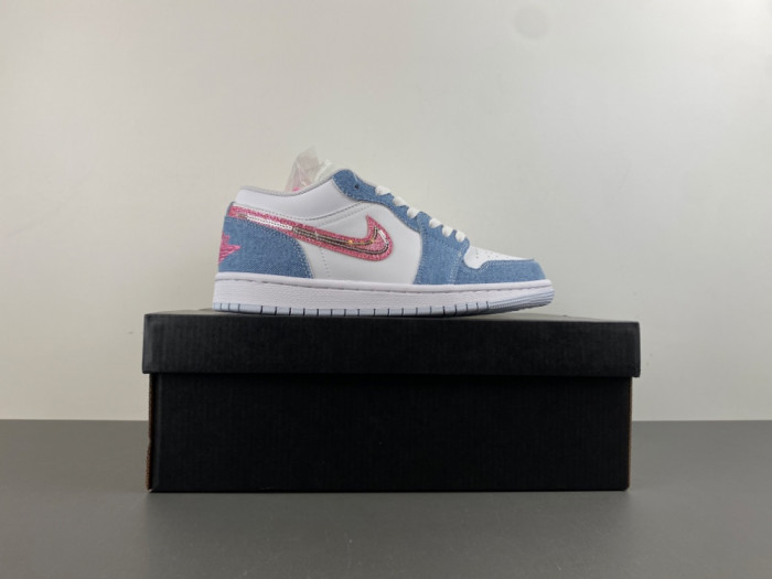 Air Jordan 1 Low SE Denim Sequin HQ2001-400
