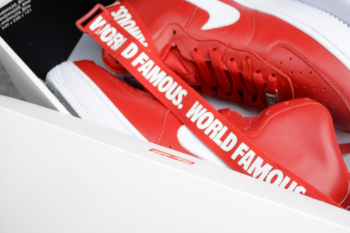 SUPREME NIKE AIR FORCE 1 HIGH SUPREME SP RED 698696-610
