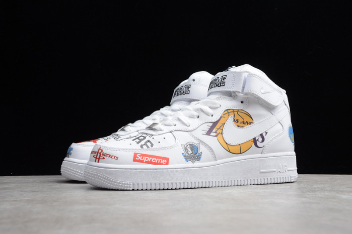 SUPREME X NBA X AIR FORCE 1 MID 07 WHITE AQ8017-100