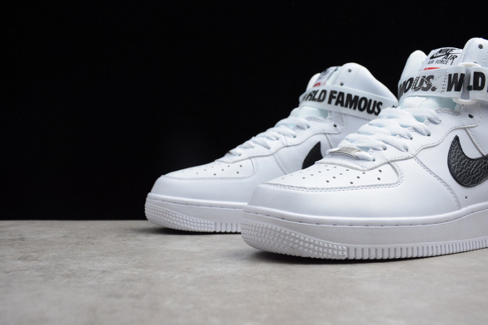 NIKE SUPREME AIR FORCE 1 ONE HIGH HI WHITE WORLD FAMOUS 698696-100