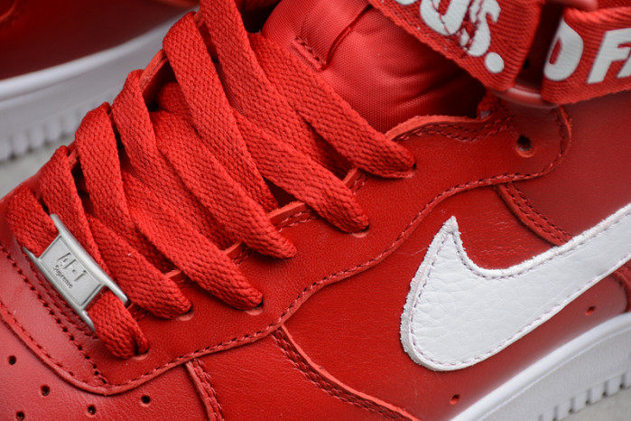 SUPREME NIKE AIR FORCE 1 HIGH SUPREME SP RED 698696-610