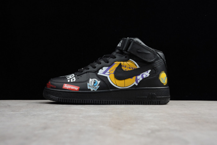 Air Force 1 Mid Supreme NBA Black AQ8017-001