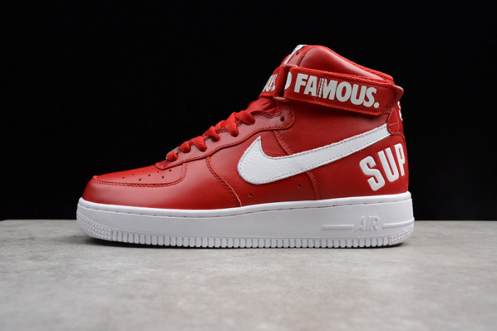 SUPREME NIKE AIR FORCE 1 HIGH SUPREME SP RED 698696-610