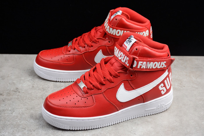 SUPREME NIKE AIR FORCE 1 HIGH SUPREME SP RED 698696-610