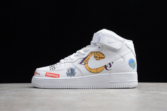 SUPREME X NBA X AIR FORCE 1 MID 07 WHITE AQ8017-100