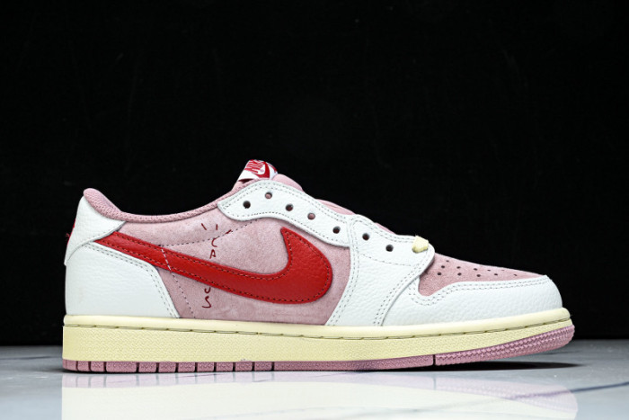 Air Jordan 1 Retro Low OG SP Travis Scott Sail Shy Pink DM7866-100