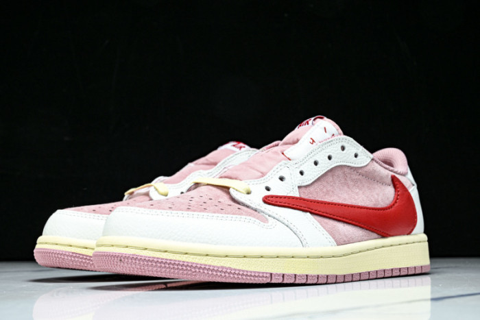 Air Jordan 1 Retro Low OG SP Travis Scott Sail Shy Pink DM7866-100