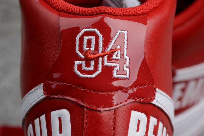 SUPREME NIKE AIR FORCE 1 HIGH SUPREME SP RED 698696-610