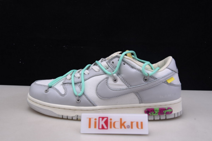 OFW X NIKE SB DUNK LOW 04 OF 50 OW WHITE GREY GREEN DM1602-114