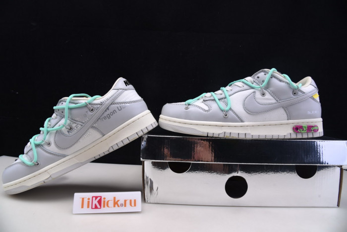 OFW X NIKE SB DUNK LOW 04 OF 50 OW WHITE GREY GREEN DM1602-114