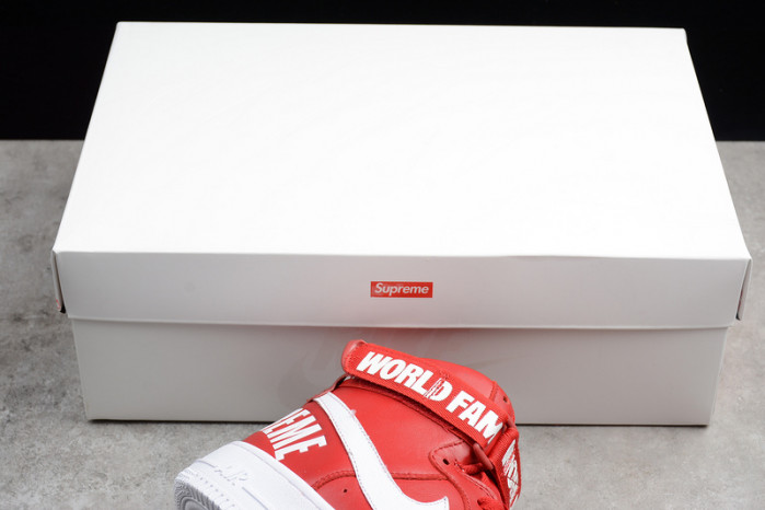SUPREME NIKE AIR FORCE 1 HIGH SUPREME SP RED 698696-610
