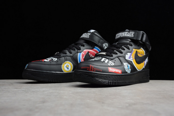 Air Force 1 Mid Supreme NBA Black AQ8017-001